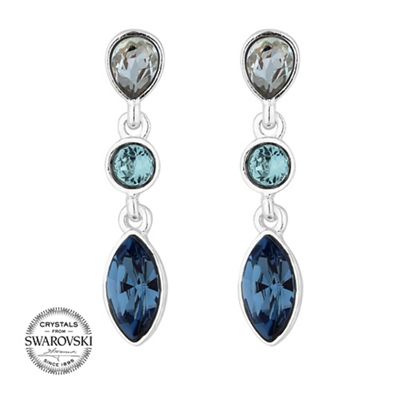 Tonal blue earring MADE WITH SWAROVSKI CRYSTALS